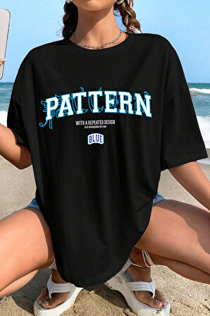 Uyguntarz Unisex Pattern Blue Baskılı Tasarım Tshirt