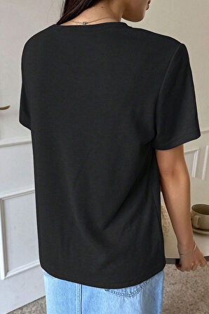Uyguntarz Unisex Serendipity Baskılı Oversize Tshirt