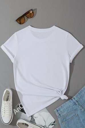 Unisex Forever Love Baskılı Oversize Tshirt
