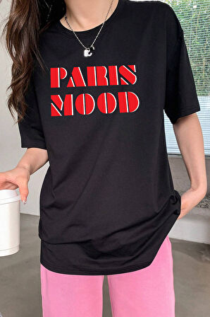 Uyguntarz Unisex Paris Mood Baskılı Tasarım Tshirt