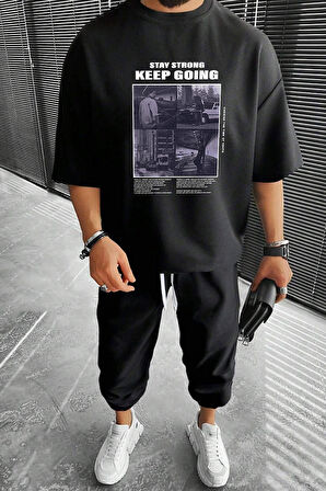 Uyguntarz Unisex  Keep Going 2'li Eşofman Takımı