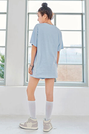 Uyguntarz Unisex Serendipity Baskılı Oversize Tshirt