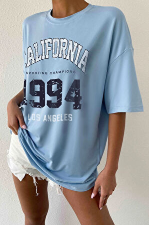 Uyguntarz Unisex California Baskılı Oversize Tshirt