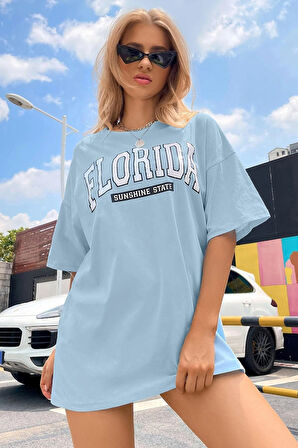 Uyguntarz Unisex Florida Baskılı Tasarım Tshirt