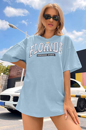 Uyguntarz Unisex Florida Baskılı Tasarım Tshirt