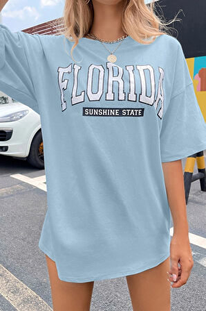 Uyguntarz Unisex Florida Baskılı Tasarım Tshirt
