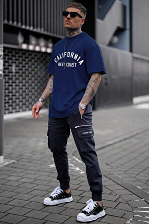 Uyguntarz Unisex West Coast Baskılı Oversize Tshirt