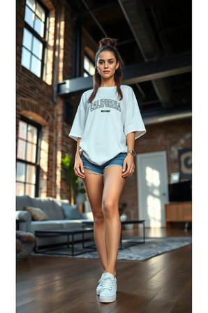 Unisex West Coast Baskılı Oversize Tshirt