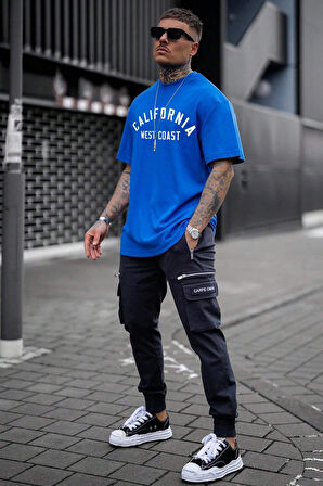 Uyguntarz Unisex West Coast Baskılı Oversize Tshirt