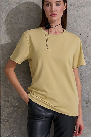 Uyguntarz Unisex  Pamuklu Oversize Basic Tshirt