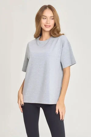 Unisex  Pamuklu Oversize Basic Tshirt