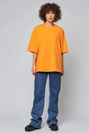 Unisex  Pamuklu Oversize Basic Tshirt