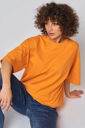 Unisex  Pamuklu Oversize Basic Tshirt