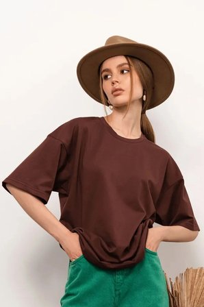 Unisex  Pamuklu Oversize Basic Tshirt
