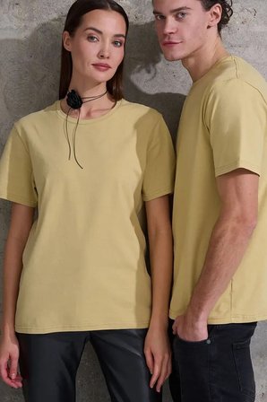 Unisex  Pamuklu Oversize Basic Tshirt