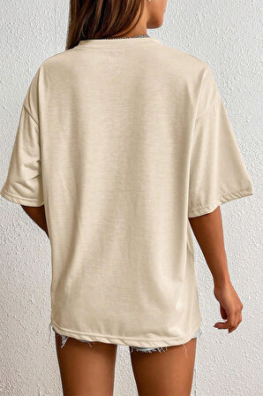 Uyguntarz Unisex Talk is Cheap Baskılı Oversize Tshirt