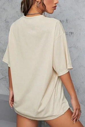 Unisex His Mercies Baskılı Oversize Tshirt