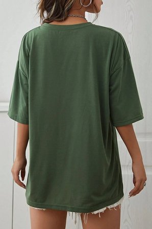 Unisex His Mercies Baskılı Oversize Tshirt