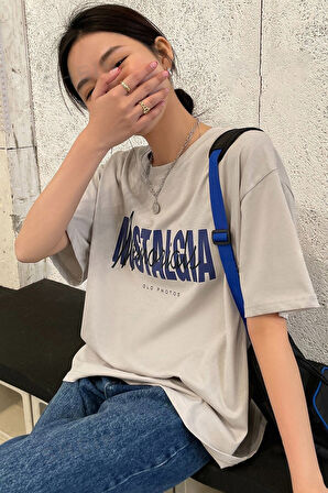 Uyguntarz Unisex Nostalgia Baskılı Oversize Tshirt