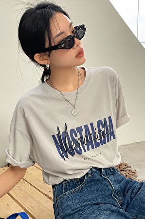Uyguntarz Unisex Nostalgia Baskılı Oversize Tshirt