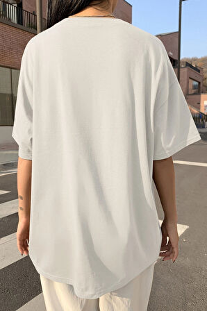 Uyguntarz Unisex Present Baskılı Oversize Tshirt