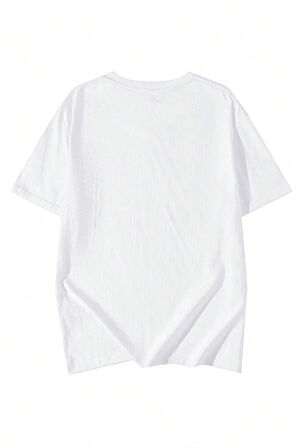 Uyguntarz Unisex Heart Beat Baskılı Oversize Tshirt