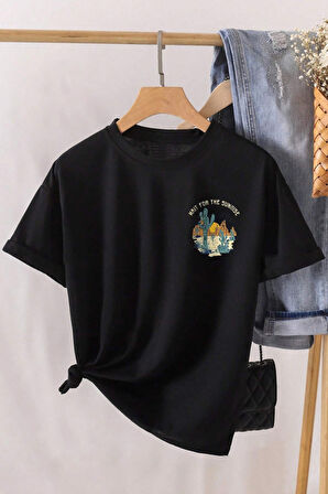 Uyguntarz Unisex Arizona Baskılı Oversize Tshirt