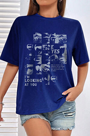 Uyguntarz Unisex Looking Baskılı Oversize Tshirt