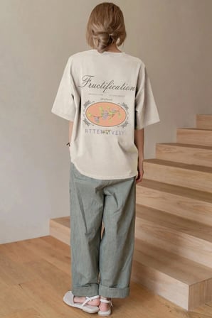Unisex Fructification Baskılı T-shirt