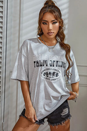 Uyguntarz Unisex Palm Springs Baskılı T-shirt