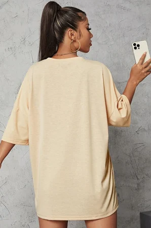 Unisex Malibu Baskılı Tasarım Tshirt
