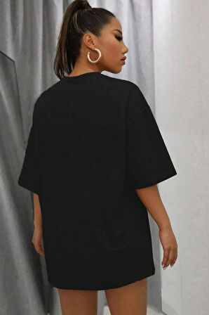 Uyguntarz Unisex Talk is Cheap Baskılı Oversize Tshirt