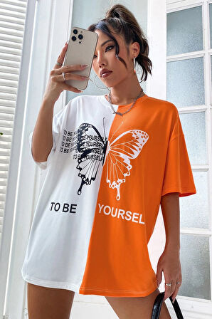 Uyguntarz Unisex To Be Yourself Baskılı Tasarım Tshirt