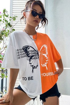 Unisex To Be Yourself Baskılı Tasarım Tshirt