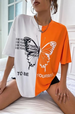 Unisex To Be Yourself Baskılı Tasarım Tshirt