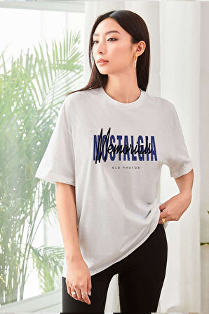 Uyguntarz Unisex Nostalgia Baskılı Oversize Tshirt