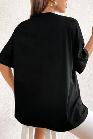 Unisex Another Monday Baskılı Oversize Tshirt