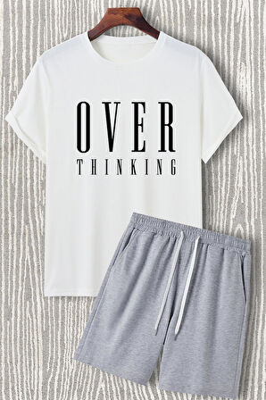 Uyguntarz Unisex Over Baskılı Şort Takım