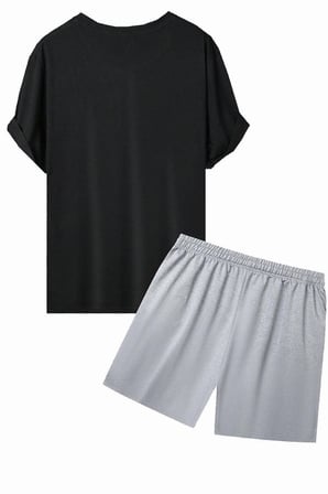Unisex Suppose Baskılı Şort Takım