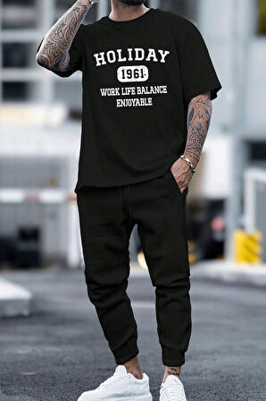 Uyguntarz Unisex Holiday 2'li Eşofman Takımı