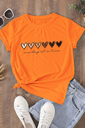 Uyguntarz Unisex Hearts Baskılı Tasarım Tshirt