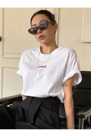 Unisex Classical Baskılı Oversize Tshirt