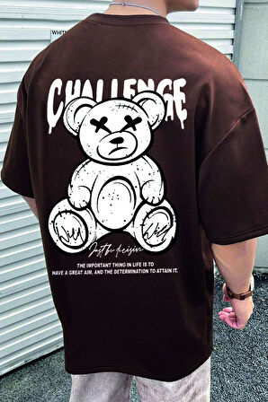 Uyguntarz Unisex Chalenge Sırt Baskılı Tasarım Tshirt