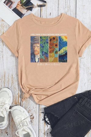 Unisex Artistic Baskılı Tasarım Tshirt