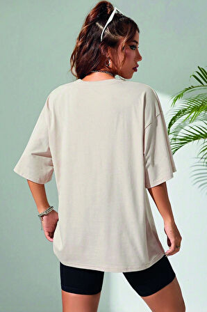 Uyguntarz Unisex Mind Life Vibes Baskılı Oversize Tshirt