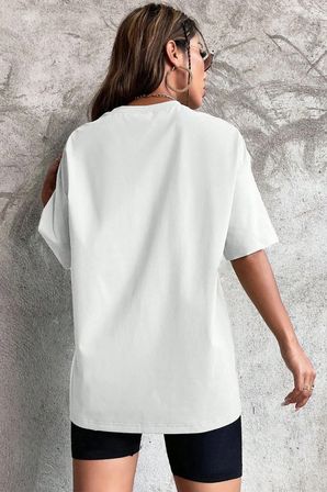 Unisex His Mercies Baskılı Oversize Tshirt