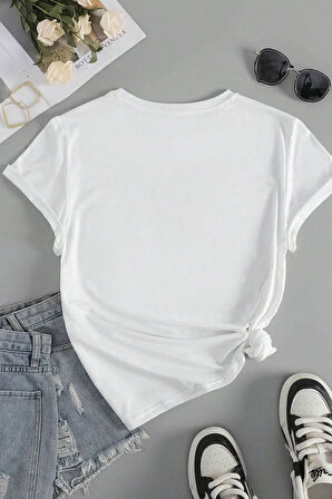 Uyguntarz Unisex Flowers Baskılı Oversize Tshirt