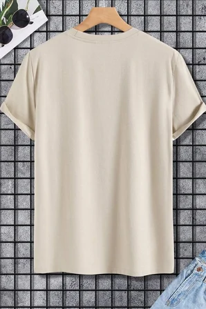 Erkek Boğa Silüet Baskılı Oversize Tshirt