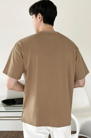 Erkek New York Baskılı Oversize Tshirt