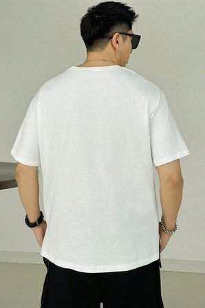 Erkek New York Baskılı Oversize Tshirt